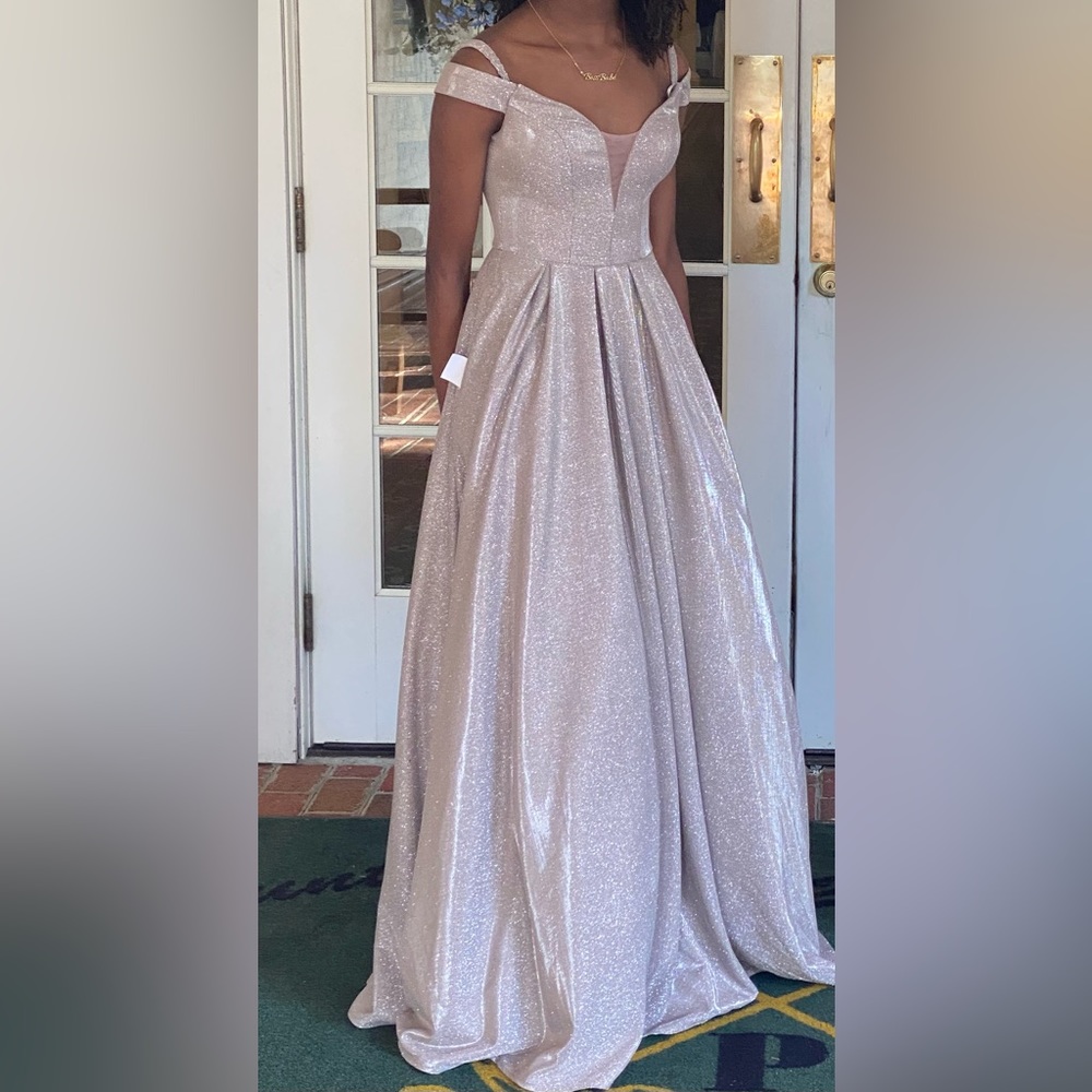 B. Darlin Pink Champagne Glitter Ballgown